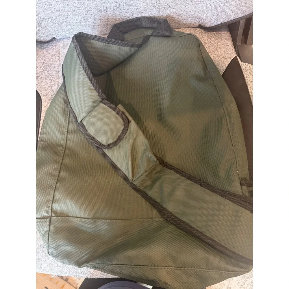 HUGO‎ Hugo Boss Sling Backpack Olive Green Nylon Crossbody Bag Mesh Pocket